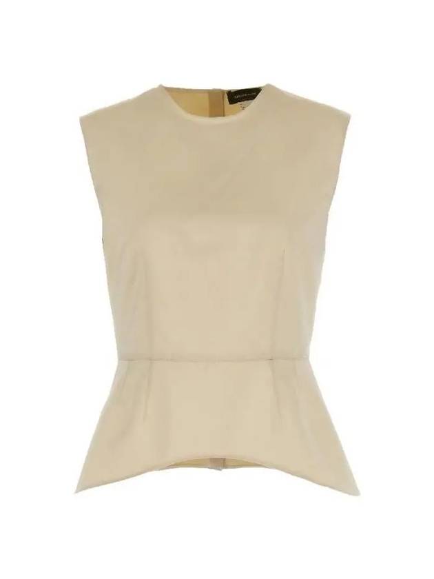 Satin Peplum Sleeveless Beige - FABIANA FILIPPI - BALAAN 2