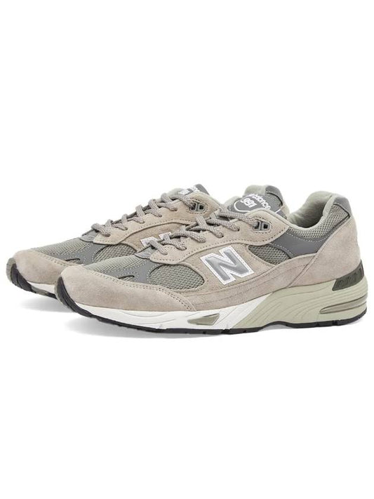 991 Suede Low Top Sneakers Grey - NEW BALANCE - BALAAN 2