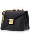 One-Stud Chain Shoulder Bag Black - VALENTINO - BALAAN 3