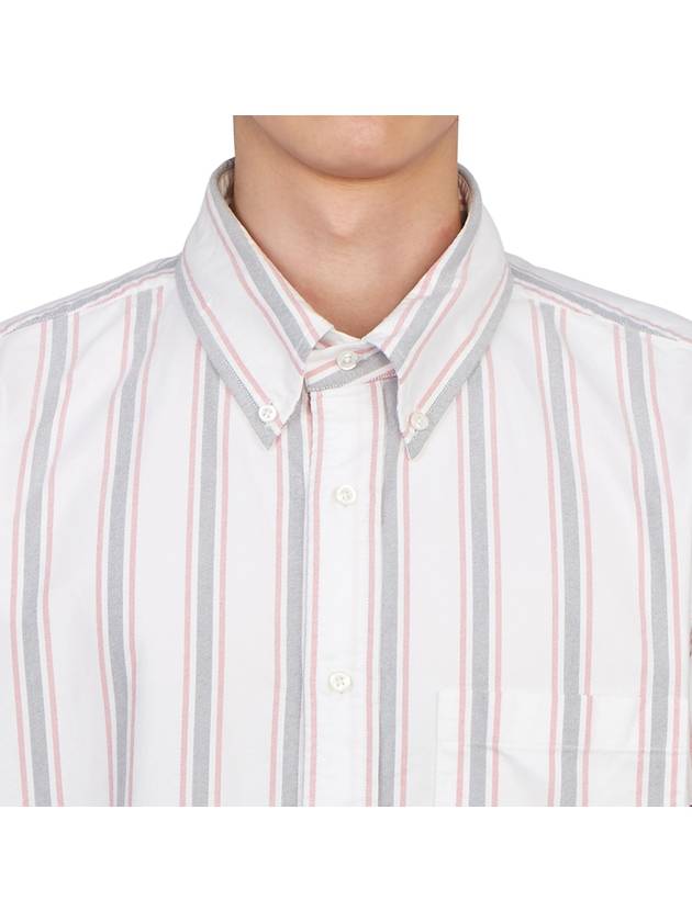 Stripe Oxford Armband Long Sleeve Shirt - THOM BROWNE - BALAAN 6