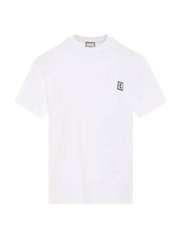 Back Logo Badge Round Cotton Short Sleeve T-Shirt White - WOOYOUNGMI - BALAAN 1