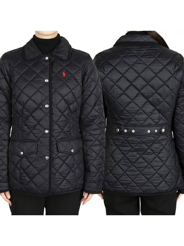 Half Quilted Jacket Black - POLO RALPH LAUREN - BALAAN 2