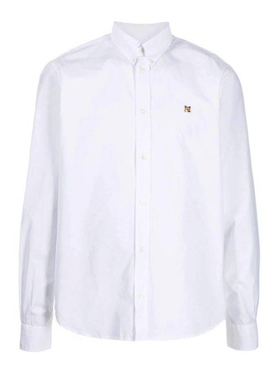 Small Fox Head Patch Classic Long Slevee Shirt White - MAISON KITSUNE - BALAAN 2