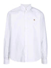 Small Fox Head Patch Classic Long Slevee Shirt White - MAISON KITSUNE - BALAAN 3