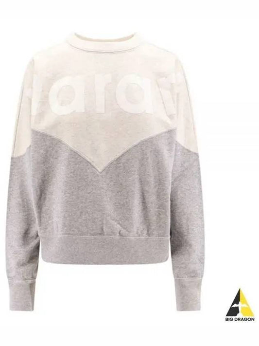 Houston Two-Tone Logo Cotton Sweatshirt Ecru Grey - ISABEL MARANT - BALAAN 2