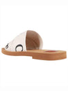 Woody Logo Flat Mule Slippers White - CHLOE - BALAAN 3