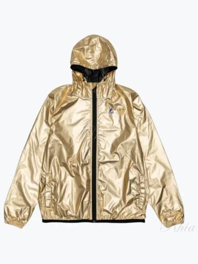 K Way Gold Emblem Hooded Jacket Gold - COMME DES GARCONS - BALAAN 2