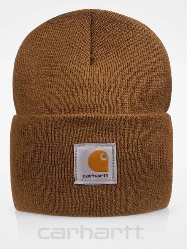 A18 Unisex Brown Long Beanie - CARHARTT - BALAAN 1