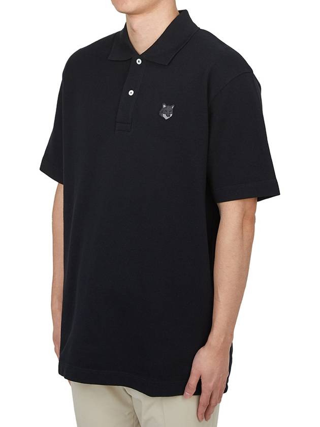 Bold Fox Head Patch Comfort Polo Shirt Black - MAISON KITSUNE - BALAAN 3