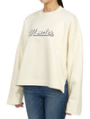 Women's Logo Cotton Sweatshirt Ivory - MONCLER - BALAAN 3