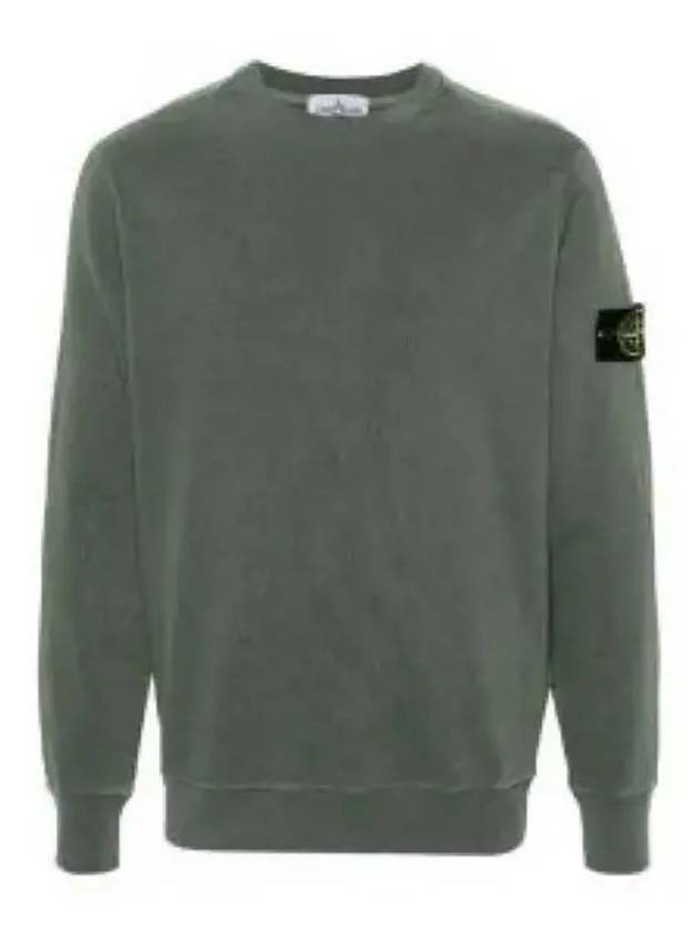 Logo Patch Crew Neck Sweatshirt Musk - STONE ISLAND - BALAAN 2