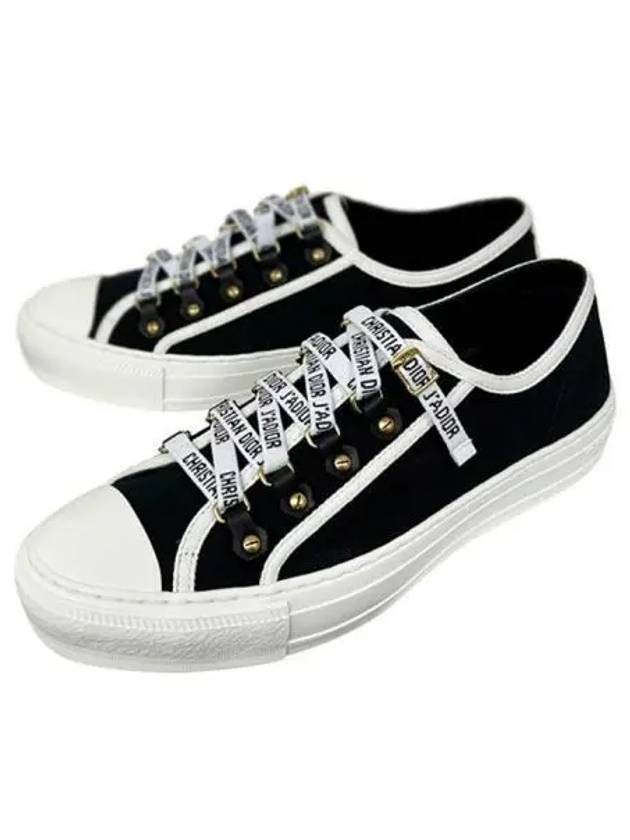 Walk'N' Low Top Sneakers Canvas Black - DIOR - BALAAN 2