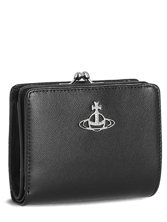 ORB Logo Half Wallet Black - VIVIENNE WESTWOOD - BALAAN 2