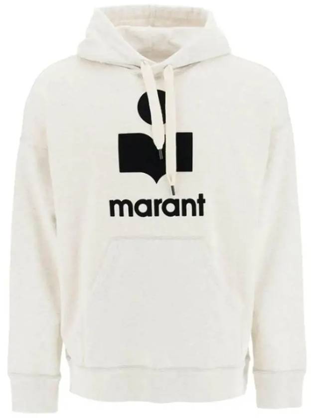 Miley Flock Logo Hoodie Beige - ISABEL MARANT - BALAAN 3