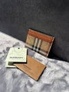 Check Print Leather Card Holder Beige - BURBERRY - BALAAN 10