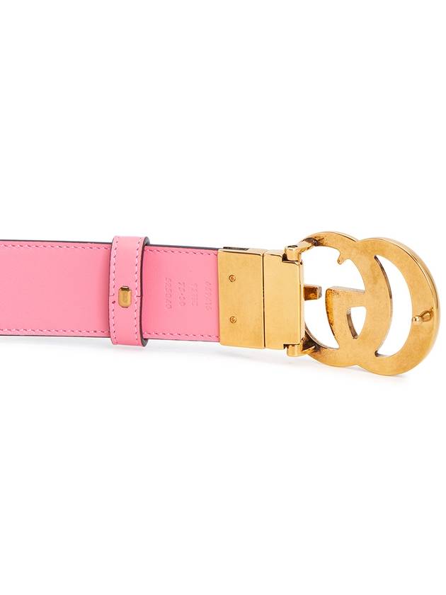 GG Marmont Reversible Leather Belt Beige Pink - GUCCI - BALAAN 8