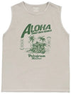 ALOHA PIGMENT DYED SLEEVELESS STONE BEIGE - POLYGRAM - BALAAN 4