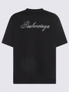 Logo Print Short Sleeve T-Shirt Black - BALENCIAGA - BALAAN 4