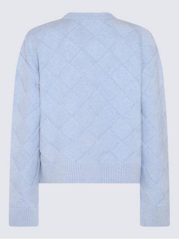 Intrecciato Wool Knit Top Light Blue - BOTTEGA VENETA - BALAAN 4