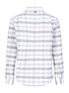 Oxford Tartan Check Cotton Long Sleeve Shirt Grey - THOM BROWNE - BALAAN 4