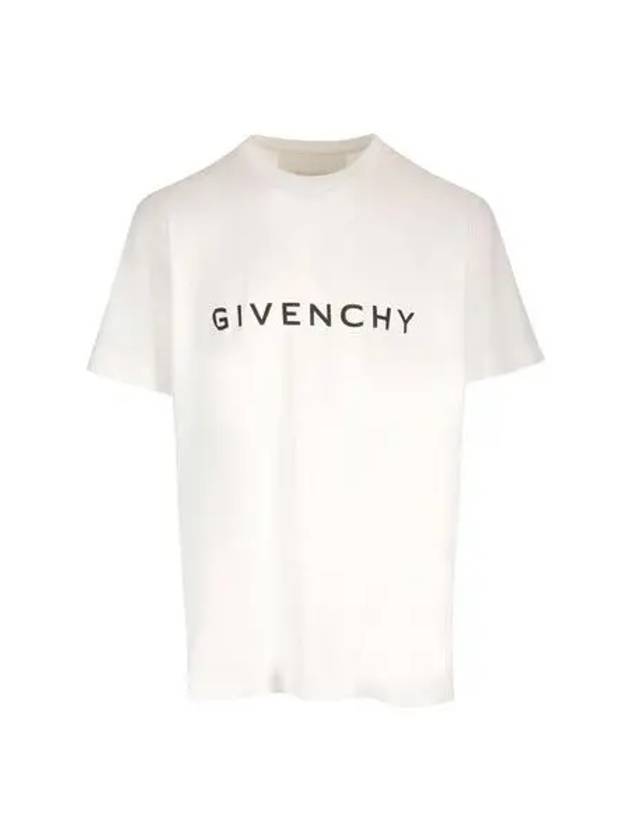 Logo Oversized Fit Cotton Short Sleeve T-Shirt White - GIVENCHY - BALAAN 2