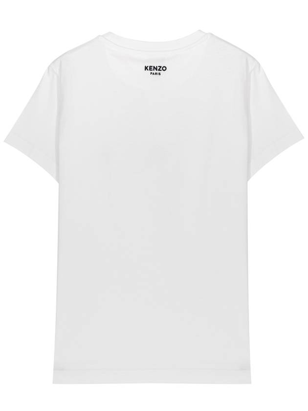 Pop Embroidered Short Sleeve T-Shirt White - KENZO - BALAAN 5