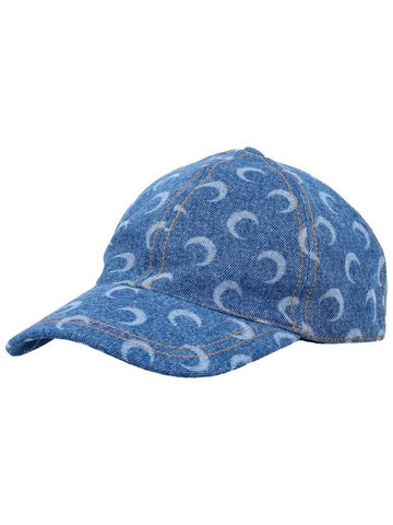 Marine Serre Moon Laser Denim Baseball Cap - MARINE SERRE - BALAAN 1