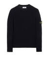 Wappen Patch Crew Neck Ribbed Wool Knit Top Charcoal - STONE ISLAND - BALAAN 2