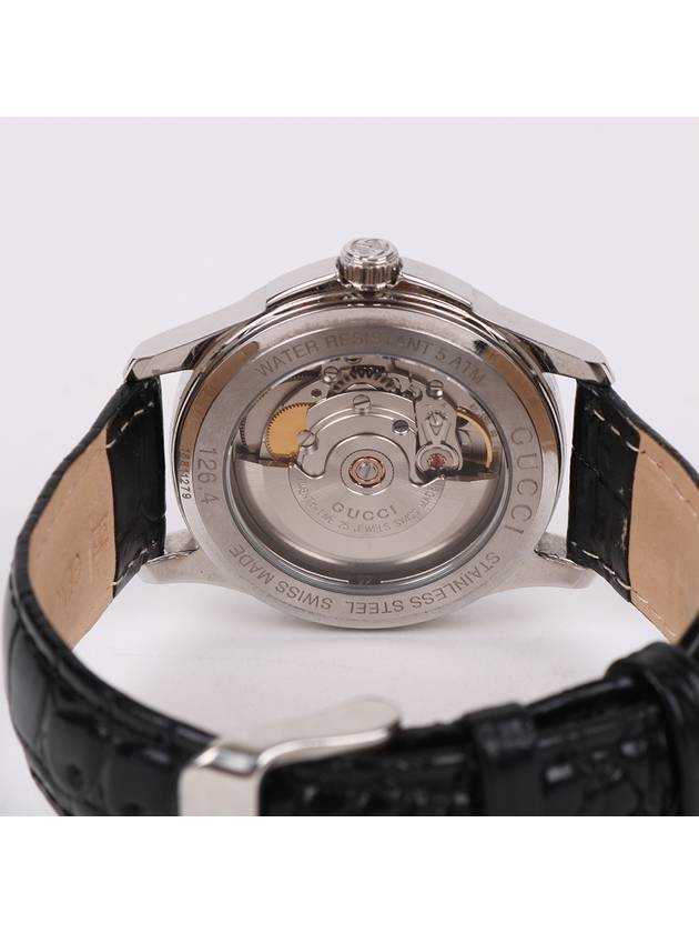 Bee Black Edition Automatic Leather Men s Watch 126 4 - GUCCI - BALAAN 7