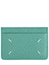 Grain Leather Stitch Card Wallet Green - MAISON MARGIELA - BALAAN 2