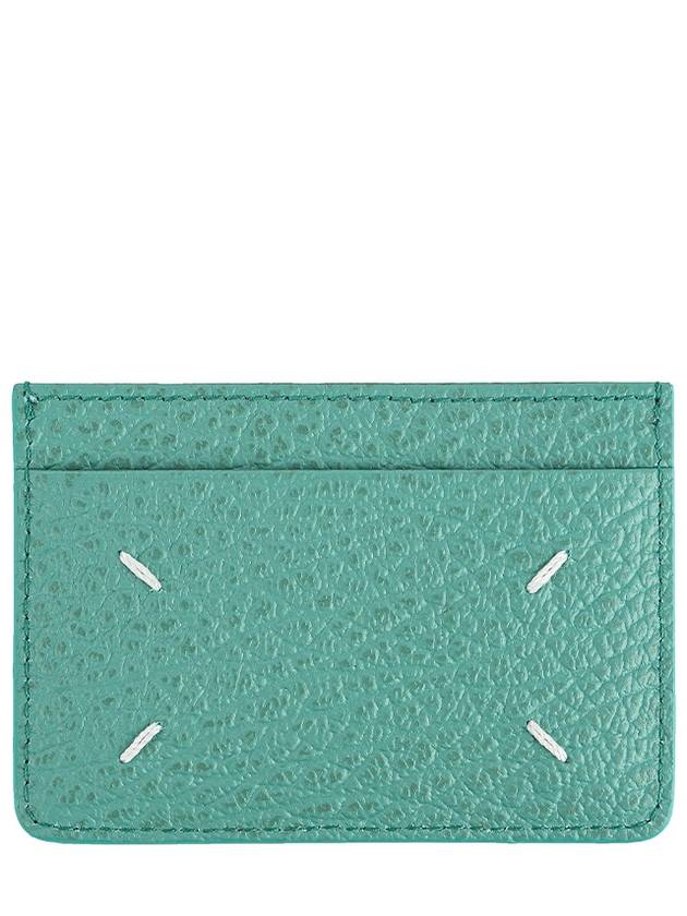 Grain Leather Stitch Card Wallet Green - MAISON MARGIELA - BALAAN 2