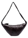 Croissant Medium Soft Nappa Leather Cross Bag Dark Chocolate - LEMAIRE - BALAAN 2