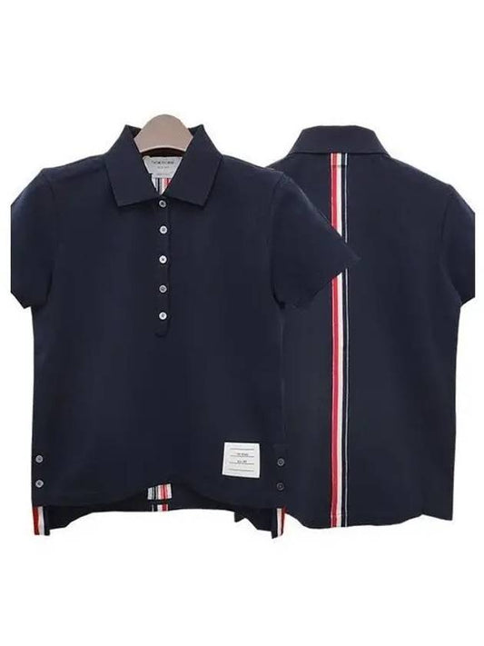 classic back logo three stripe polo short sleeve t shirt 1094592 - THOM BROWNE - BALAAN 1