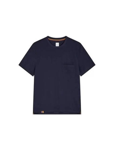 Striped Trim Pocket T Shirt Navy 271004 - PAUL SMITH - BALAAN 1