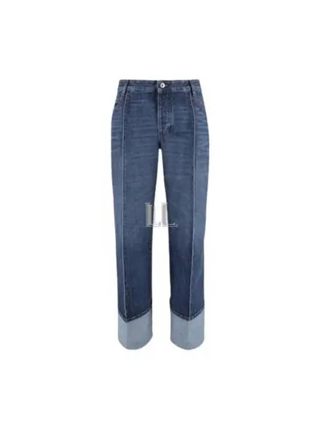 Curved Shape Denim Jeans Mid Blue - BOTTEGA VENETA - BALAAN 2