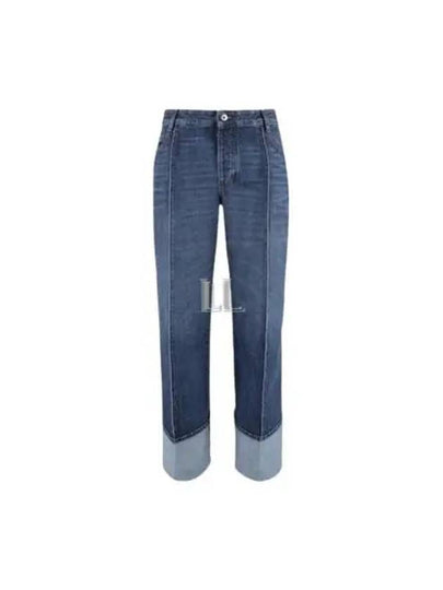 Curved Shape Denim Jeans Mid Blue - BOTTEGA VENETA - BALAAN 2