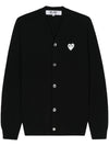 heart patch wool cardigan AXN062 - COMME DES GARCONS PLAY - BALAAN 1