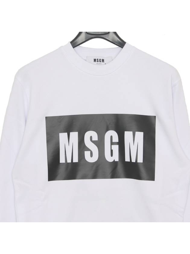 Box Logo Cotton Sweatshirt White - MSGM - BALAAN 4