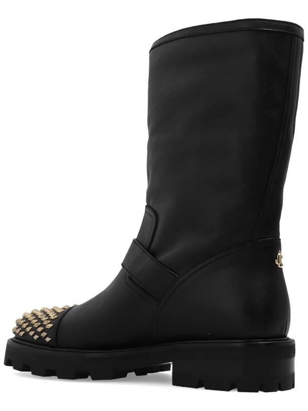 Jimmy Choo ‘Biker II’ Studded Ankle Boots, Women's, Black - JIMMY CHOO - BALAAN 5