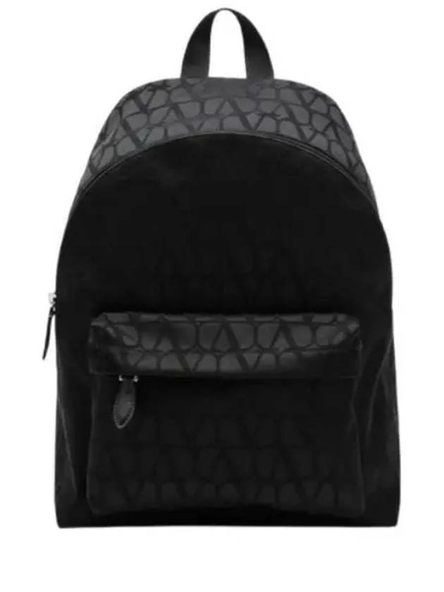 V Logo Backpack Black - VALENTINO - BALAAN 2