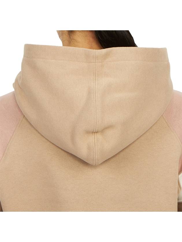 logo embroidered hood beige - SAINT LAURENT - BALAAN.