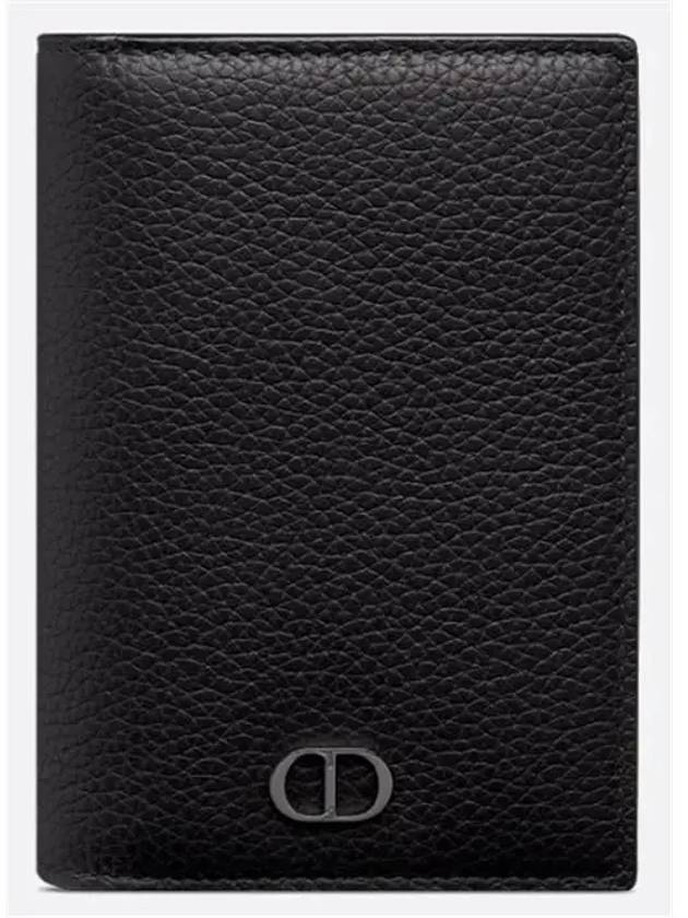 Bifold Grained Calfskin Card Wallet Black - DIOR - BALAAN 2