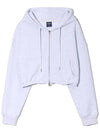 Cropped Hooded Zip-Up White Melange - TAILOR STUDIO - BALAAN 4