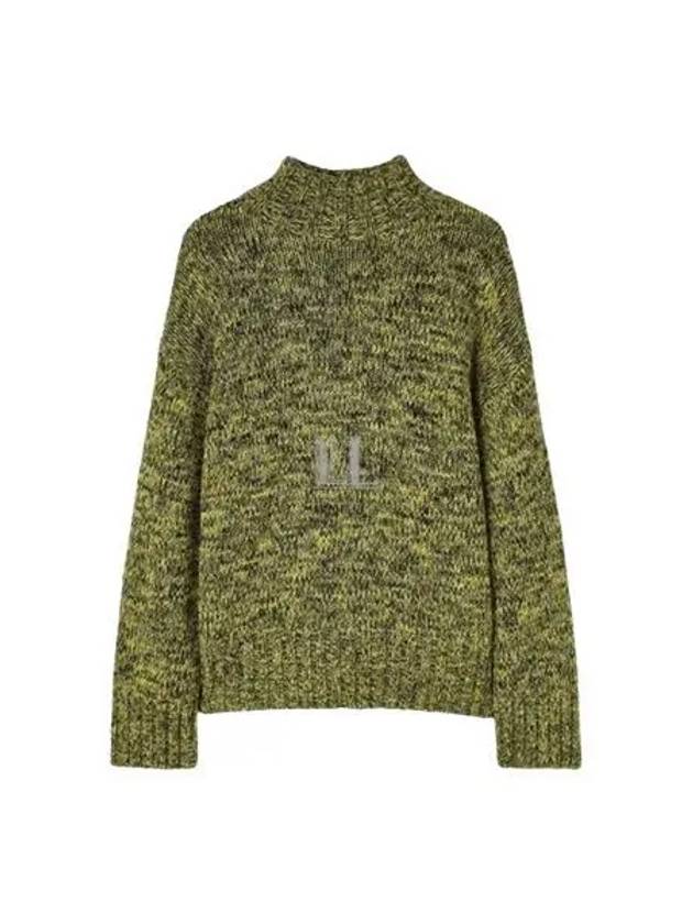 Speckle Knit Wool Turtleneck Green - JIL SANDER - BALAAN 2