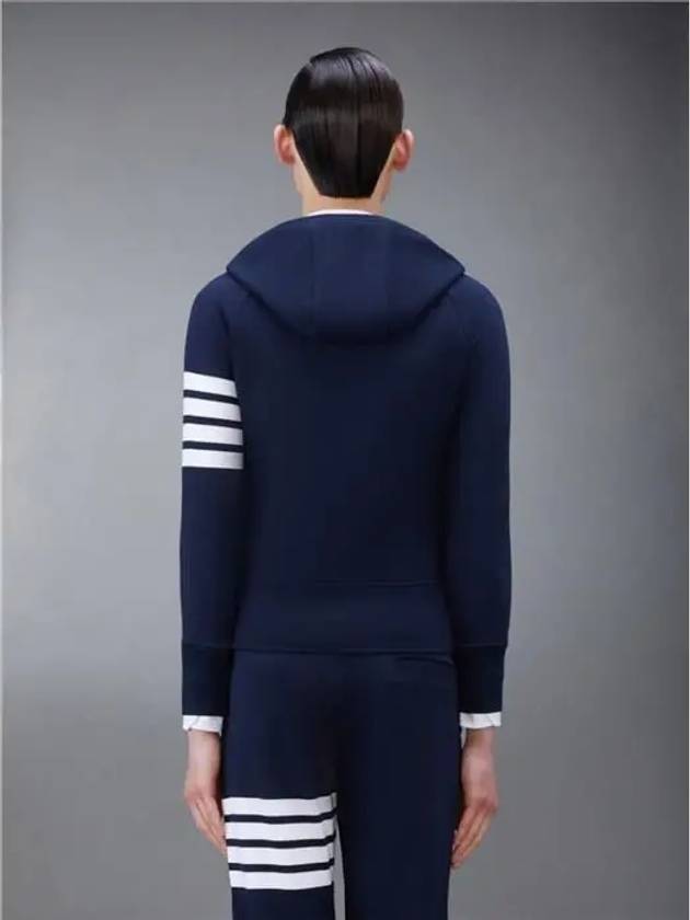 Engineered 4 Bar Diagonal Zip Up Hoodie Navy - THOM BROWNE - BALAAN 3