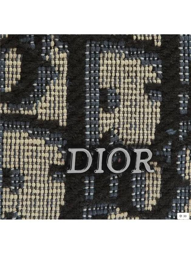 Oblique Saddle Card Wallet Black Beige - DIOR - BALAAN 4