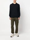 Regular Fit Crew Neck Wool Knit Top Navy - STONE ISLAND - BALAAN 3