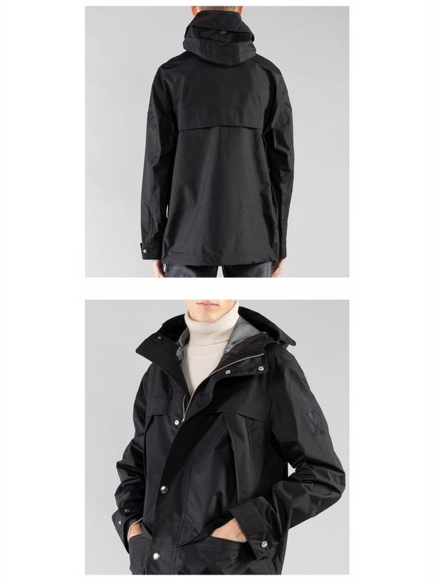 Heart Logo Hooded Jacket Black - AMI - BALAAN 6