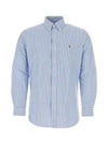 Embroidery Logo Striped Long Sleeve Shirt Light Blue - POLO RALPH LAUREN - BALAAN 2