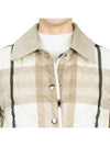 Check Diamond Quilted Jacket Beige - BURBERRY - BALAAN 11